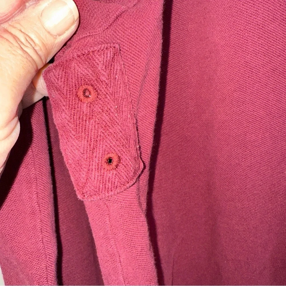 Vintage Ralph Lauren Maroon Long Sleeve Polo With DOUBLE Green Pony’s #3